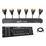 Kit Pim Bim 6 Led 30w Branco Quente Mesa Dmx C cabo 5m