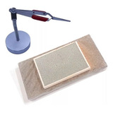 Kit Pinça Cruzada Reta C base tijolo Refrátario Para Ourives