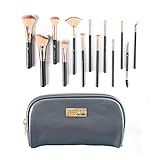 Kit Pinceis 13 Peças Pincel Profissional C Estojo Cinza