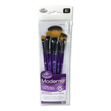 Kit Pinceis 5 All Media Moderna Série 77 Royal E Langnickel Cerdas Bege