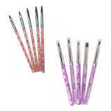 Kit Pinceis Lidan E Porcelana Para Unhas Gel Acrygel Unha