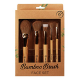 Kit Pincéis Rosto Klass Vough Bamboo Brush Face Set Bfs 02