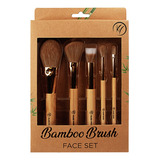 Kit Pincéis Rosto Klass Vough Bamboo Brush Face Set Bfs 02