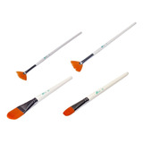 Kit Pincel Branco Seda Sintetica Estek 02 04 18 E 24 