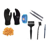 Kit Pincel Escova Pulseira Pinça Anti estática Eletronica