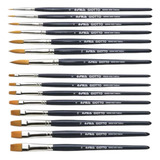 Kit Pincel Giotto Aquarela Guache Acrilica oleo 15 Unidades
