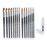 Kit Pincel Giotto Aquarela Guache Acrilica oleo 15 Unidades