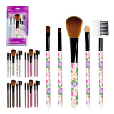 Kit Pincel P Maquiagem Sombra Blush Sobrancelha 5 Pinceis