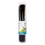 Kit Pincel Pintura Artística Cis Graf Redondo Chato 15 Unid