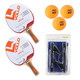 Kit Ping Pong 2 Raq Impulse 3 Bolas 1 Suporte Alicate