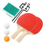 Kit Ping Pong 2 Raquetes 3 Bolas Tênis Rede Suporte Completo