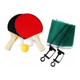 Kit Ping Pong 2 Raquetes Suporte E Rede Tenis De Mesa Belfix Cor Preto vermelho