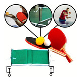 Kit Ping Pong C  2 Raquete 3 Bolinhas 1 Rede   Suporte Mesa