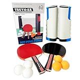 Kit Ping Pong Profissional Raquete Rede 6 Bolas Tênis Mesa -prata-