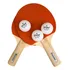 Kit Ping Pong Recreação Jogos 2 Raquetes + 3 Bolinhas