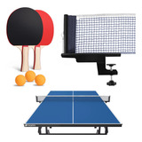 Kit Ping Pong Rede Raquete 3 Bolinha Tenis De Mesa Pro