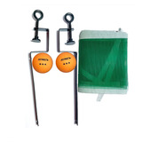 Kit Ping Pong Tênis De Mesa 2 Bolinhas Suporte Átrio Es410