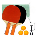 Kit Ping Pong Tênis De Mesa   2 Raquetes   3 Bolas   1 Rede