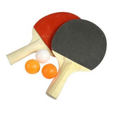 Kit Ping Pong Tênis De Mesa 2 Raquetes 3 Bolas Toys   Toys