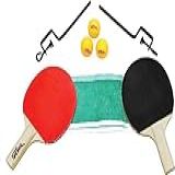 Kit Ping Pong Tênis De Mesa 2 Raquetes 3 Bolinhas Rede