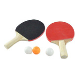 Kit Ping Pong Tênis De Mesa 2 Raquetes 3 Bolinhas