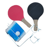 Kit Ping Pong Tênis De Mesa 2 Raquetes Suporte Rede Bolinha