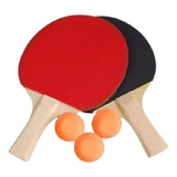 Kit Ping Pong Tenis De Mesa Jogo De 2 Raquetes E 3 Bolinhas