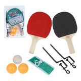 Kit Ping Pong Tenis Mesa 2 Raquetes 3 Bolas   Rede   Suporte