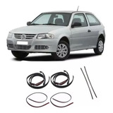 Kit Pingadeira Friso Lateral Parabrisa Gol G4 G3 2 Portas