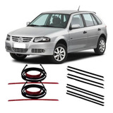 Kit Pingadeira Friso Teto Kit Pestanas Gol G4 E G3 4 Portas