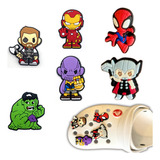 Kit Pins Botons Enfeites Sapato Super Heróis Os Vingadores