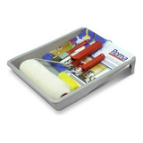 Kit Pintura 05 Peças Bandeja Rolo Lã Alto 23cm E Cabo Roma