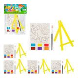 Kit Pintura Cavalete C desenhos aquarela Infantil Art Brinks