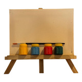 Kit Pintura Cavalete Tela