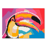 Kit Pintura Com Diamante Quadro Tucano Hobby Tamanho 21 X 30