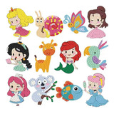 Kit Pintura De Diamante Adesivos De Princesas Para Crianças