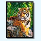 Kit Pintura Diamante 5d Animais Coloridos E Exóticos 30x40