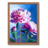 Kit Pintura Diamante 5d Flores Pássaros E Vitral 30x40cm