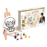 Kit Pintura Harry Potter Infantil Cavalete Tela Guache Nig