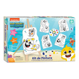 Kit Pintura Infantil Baby Shark Com Cavalete Nig 0746