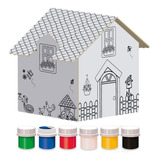 Kit Pintura Infantil Brinquedo Casinha Para