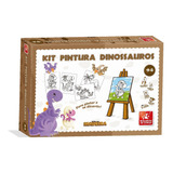 Kit Pintura Infantil Brinquedo Dinos C  Cavalete   Quadros