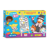 Kit Pintura Mundo Bita Infantil Mini Cavalete Tintas Tela