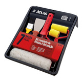 Kit Pintura Rolo Completo Atlas Pintura Trincha 7pç Bandeja