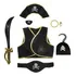 Kit Pirata Infantil Colete Chapéu Espada Carnaval Halloween