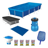 Kit Piscina 3000 Lts Capa Forro Filtro 110v Clorador