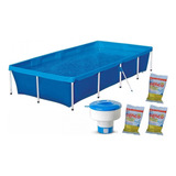 Kit Piscina 3000 Lts De Armação Flutuador 3 Cloro