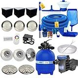 Kit Piscina Bomba 1 2 110v Filtro Syl400 Com Iluminação