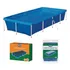 Kit Piscina Com Armação 3000 Litros   Capa   Forro   Mor Cor Azul Ondas