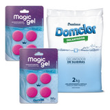 Kit Piscina Domclor 2 Magic Gel 1 Decantador 2kg 